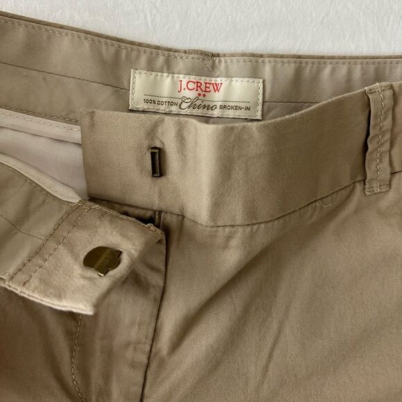J.Crew BUNDLE 2 Shorts Women's size 2 100% Cotton Tan Navy Chino Broken In EUC - Picture 5 of 12